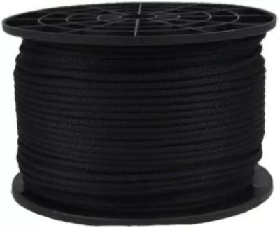 1/8 Inch Black Dacron Polyester Cord - 500 Foot Spool | Solid Braid - Industr... • $48.99
