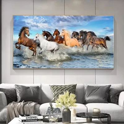 Running Horses Canvas Painting Wall Art Horse Animal Poster And Print Home Decor • $13.59