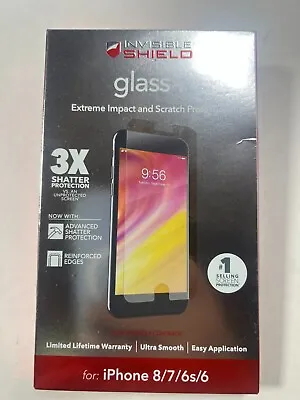 ZAGG Invisible Shield Glass+Extreme Impact & Scratch Protection IPhone 8/7/6s/6 • $10.99