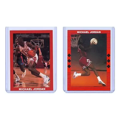 SET OF 2 - Michael Jordan Dunk Moon Ball Air Jordan Chicago Bulls Layup Card 23 • $11.02