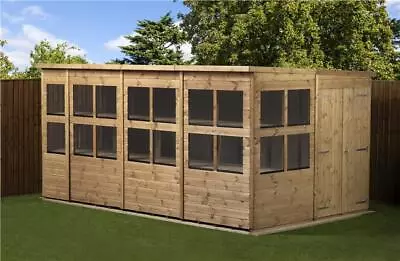 Empire Pent Potting Shed Wooden 14x8 Double Door Wooden 14ft X 8ft • £1450