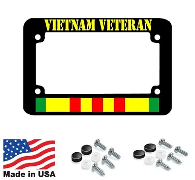 MOTORCYCLE VIETNAM VETERAN Service Ribbon War  Motorcycle License Plate Frame • $8.95