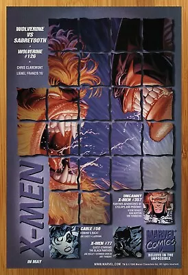 1998 Marvel Comics X-Men Vintage Print Ad/Poster Kubert Wolverine Sabretooth Art • $14.99