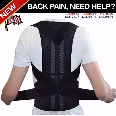 Magnet Therapy Body Posture Corrector Back Pain Belt Brace Shoulder Support Belt • $18.98