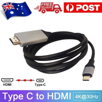 $9.99 • Buy HDMI Cable USB To USB C Type C Male To HDMI Male 4K 30Hz For PC/Laptop/Desktop