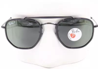 $145.60 • Buy Ray-Ban The Marshal II Black G-15 Green Polarized Sunglasses RB3648M 002/58 52