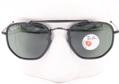 $145.60 • Buy Ray-Ban The Marshal II Black G-15 Green Polarized Sunglasses RB3648M 002/58 52