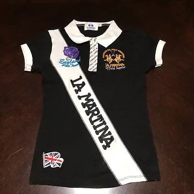 La Martina Buenos Aires Polo Shirt Woman’s Small England Rugby Big Embroidery • $24.50