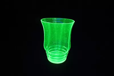 Art Deco Uranium Green Drinking Glass - Man Cave • £11.99