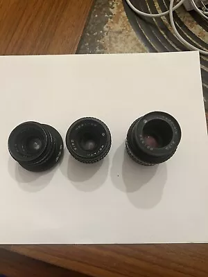 (Set 2) 3 Kiev-16U Lenses Mir-11M Vega-7-1 Tair-41M (micro Four 3rds) • $201