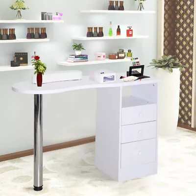 Professional Manicure Table Nail Station Salon Beauty Desk 3 Drawers Work Desk • £99.95