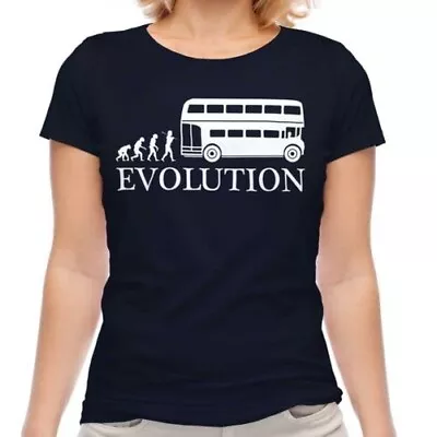 Old London Bus Driver Evolution Ladies T-shirt Tee Top Gift S Hat • $16.61