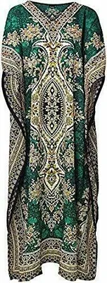 Hippy Boho Maxi Long Kaftan Dress Free Size Womens Caftan Top Tunic Dress Gown • $10.34