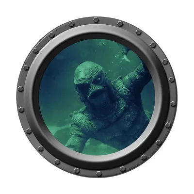 The Creature From The Black Lagoon Watches You Porthole Wall Decal • $12