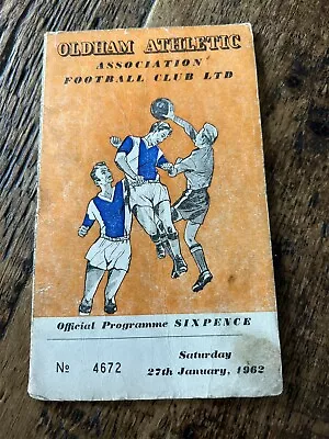 Oldham Athletic V Liverpool FA Cup 4th Round Programme 1961/62 1962 Signed • £2