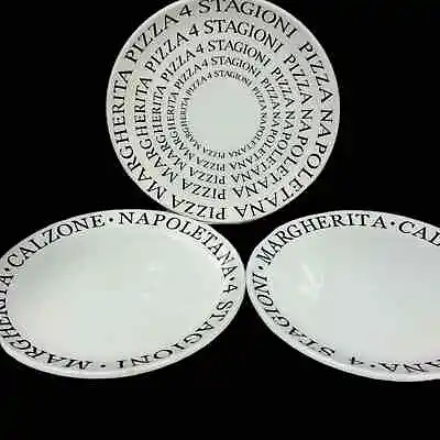 Lot Of 3 Quadrifoglio Pizza 12” Plates Platter Stagioni Margherita Napoletana IT • $66.88