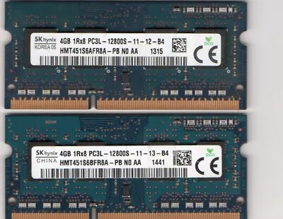 New 8GB (2x 4GB Kit) Dell Latitude E6420 E6430 E6430u E6440 E6530 DDR3L Memory  • $19.95