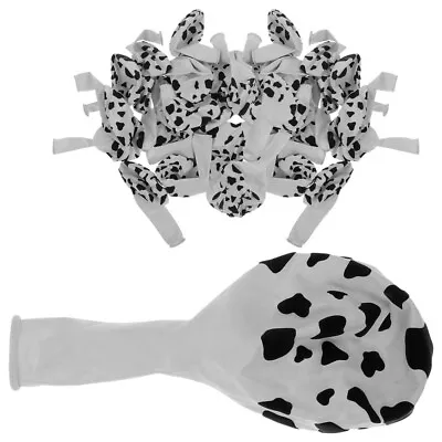 50 Cow Latex Balloons Kids Footprint Black White Print Birthday Party Decor 12 • £10.65