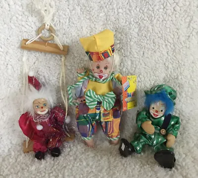 K’s Collection Sitting Boy Clown/Palm Dolls Clown & Clown On A Swing • $26.77