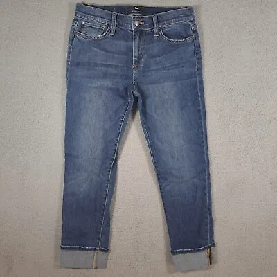 Else Jeans Womens 28 Blue Straight Crop Cuffed Mom Pants Classic City 28x24 • $13