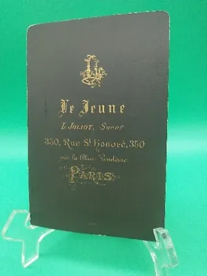 VICTORIAN Cabinet Card Le Feune Paris C1885 Loving Memory Funeral Photo Picture • $32.99