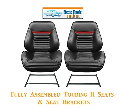 Mach 1 Touring II Fully Assembled Seats & Brackets 1969 Mustang - Any Color • $2465.99