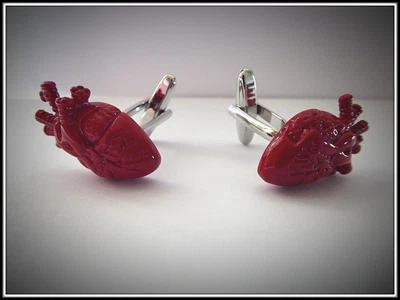 £4.99 • Buy Heart Organ Cufflinks,Blood,Doctor,Novelty,Veins,Gift Idea,Unisex,French Shirt