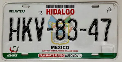 HIDALGO Mexico License Plate #HKV-8347 • $29.97