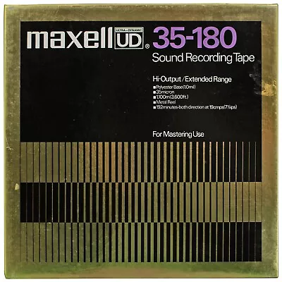 Maxell Ultra-Dynamic 35-180 Sound Recording Tape 1/4'' X 3600ft 10.5in 192min • $79.99