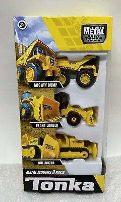 Tonka Metal Movers 3 Pack Dump Truck Front Loader Bulldozer 3+ (C9) • $29.28