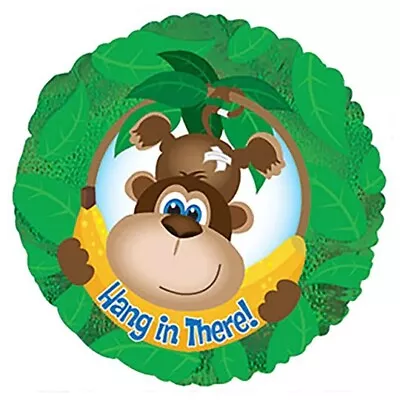 Hang In There Monkey 17  Foil Balloon (Non-Packaged) • $1