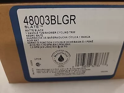 Moen CFG SLATE 48003BLGR 1-H Cycling Tub Shower Faucet Trim - Matte Black • $44.99