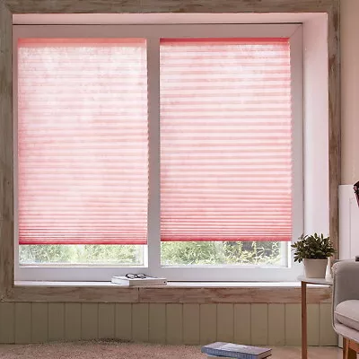 [4Pack] Red-RV Trailer Pleated Blind Shades (35x90 ) Cordless Self Blinds Korea • $44.95