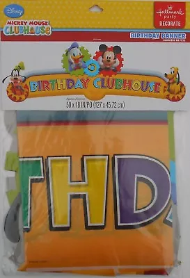 Party Banner DISNEY MICKEY MOUSE  Birthday Clubhouse  Decoration Supply Hallmark • $8.95