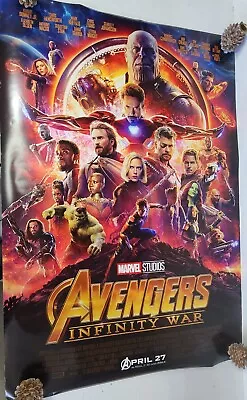 New AVENGERS: INFINITY WAR 27x40 ORIGINAL FINAL US D/S MOVIE POSTER One Sheet • $69.90