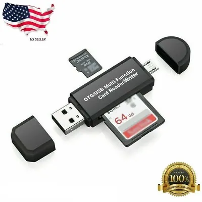 Micro USB OTG To USB 2.0 Adapter SD/Micro SD Card Reader With Standard USB Male • $3.99