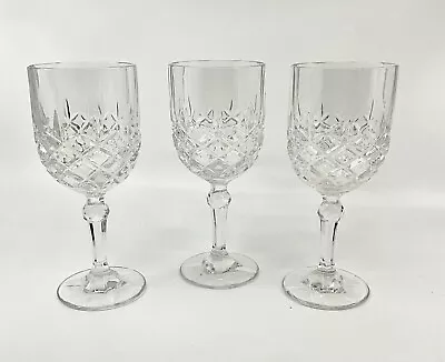 Set Of 3 Lead Crystal Wine Glasses Sh32 • £12.99