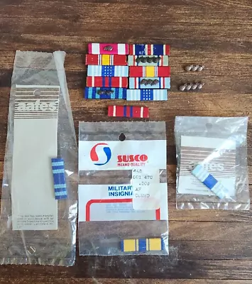 Lot Of Military Ribbon Bars And Oak Leaf Clusters • $12