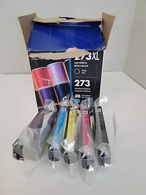 Genuine Epson 273XL 273 Photo Black Cyan Magenta Yellow Ink Cartridges Exp 03/24 • $30