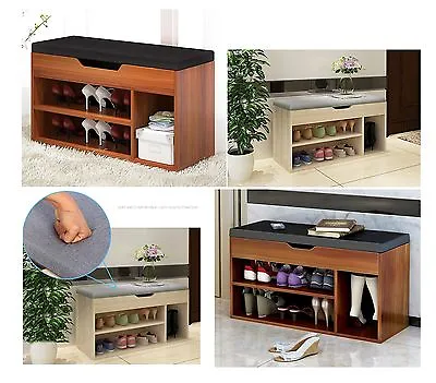 $149 • Buy Multi Use Wooden Bookcase Shoe Rack Storage Cabinet Shelf Stool Ottoman Seat