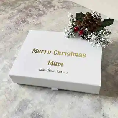 Personalised Christmas Gift Box - Luxury Magnetic Box Custom Xmas Gift Box • £6.99