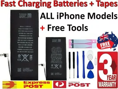 High Capacity Battery Replacement For IPhone 5 6 6S 7 Plus X XS 11 12 13 Pro Max • $34.93