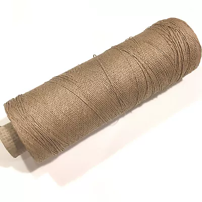 Vintage Brown Paper Yarn 14 +/- Ounces Including Tube Crafting • $7