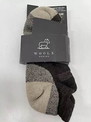 WoolX Merino Mens M Tempo Cushioned Ankle Socks Deep Taupe Unisex X586 Womens • $13.95