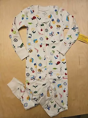 Nwt Hanna Andersson Moon And Back Flowers Critters Sleeper Pajamas 90 3t • $22.99