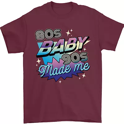 80s Baby 90s Made Me Music Pop Rock Mens T-Shirt 100% Cotton • £10.48