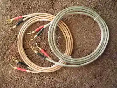 Straight 8 6' Pr 8ga Speaker Cables 742 Strand Ofc Per Conductor With Spades • $65