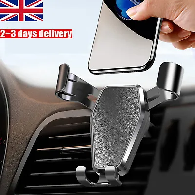 £5.69 • Buy UK Universal Mobile Car Phone Holder Air Vent Gravity Design Mount Cradle Stand