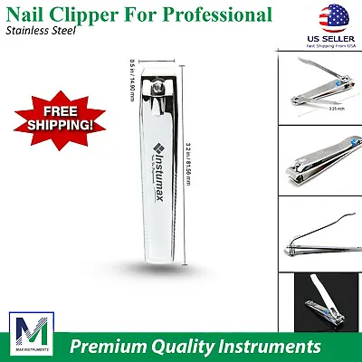 Pro Stainless Steel Finger Nail Handle Clippers Trimmer Cutter - Large • $6.92