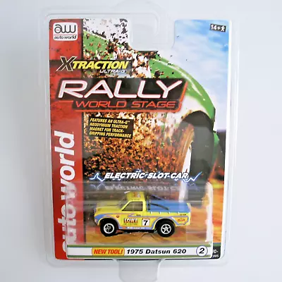 AUTO WORLD '75 Datsun 620 Rally Pickup Lowe #7 AW Xtraction Ultra-G HO Slot Car • $29.95